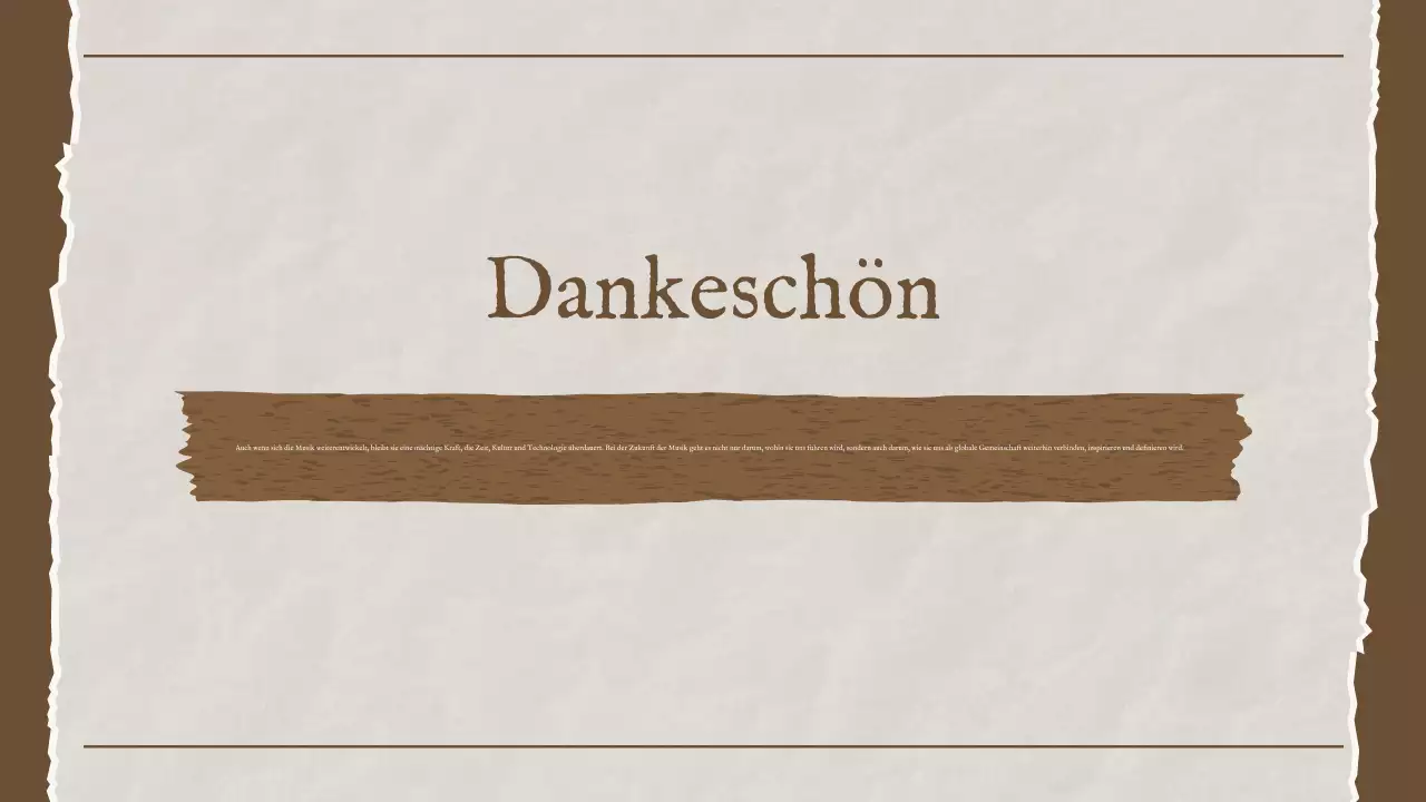 Brown Vintage Musik Geschichte