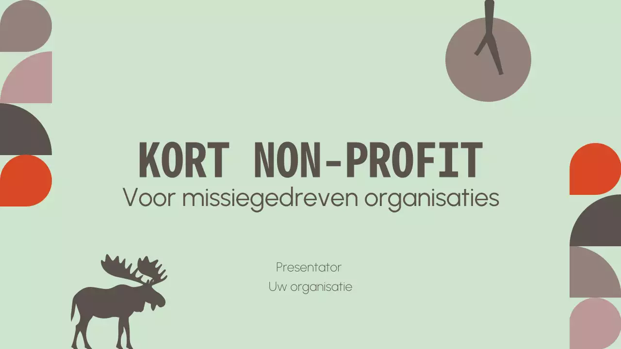 Minimalistische Wildlife Bescherming Non-profit Presentatie