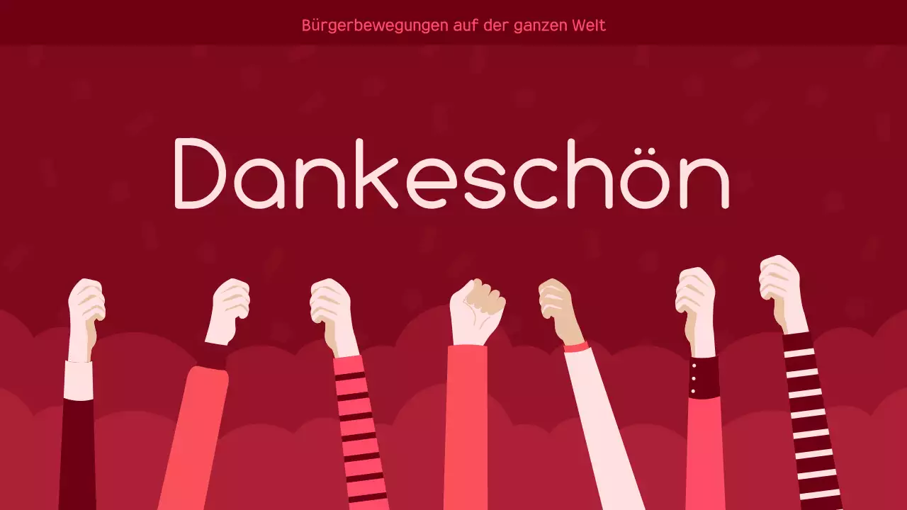 red modern activism Ankündigung