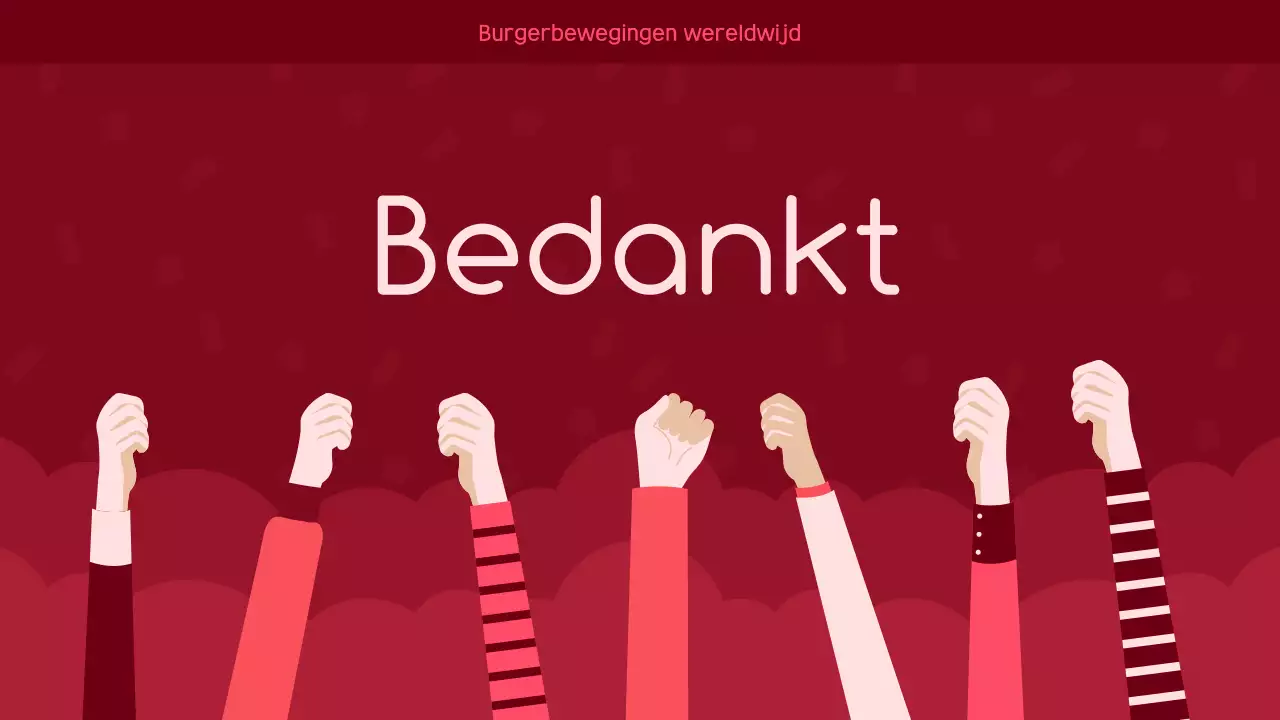 rood modern activisme aankondiging