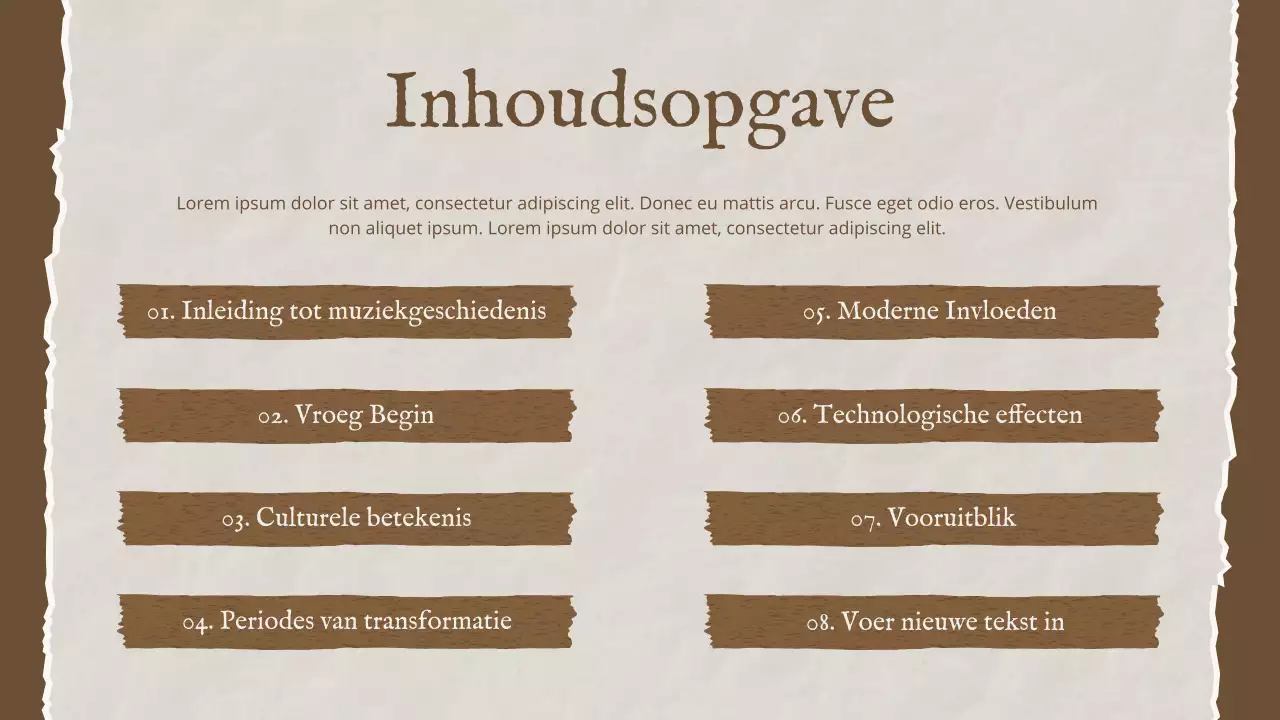 Bruine muziekgeschiedenis