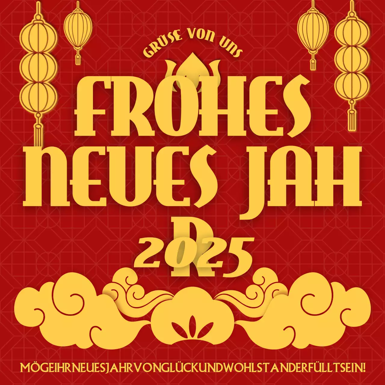 rote traditionelle Neujahrskarte