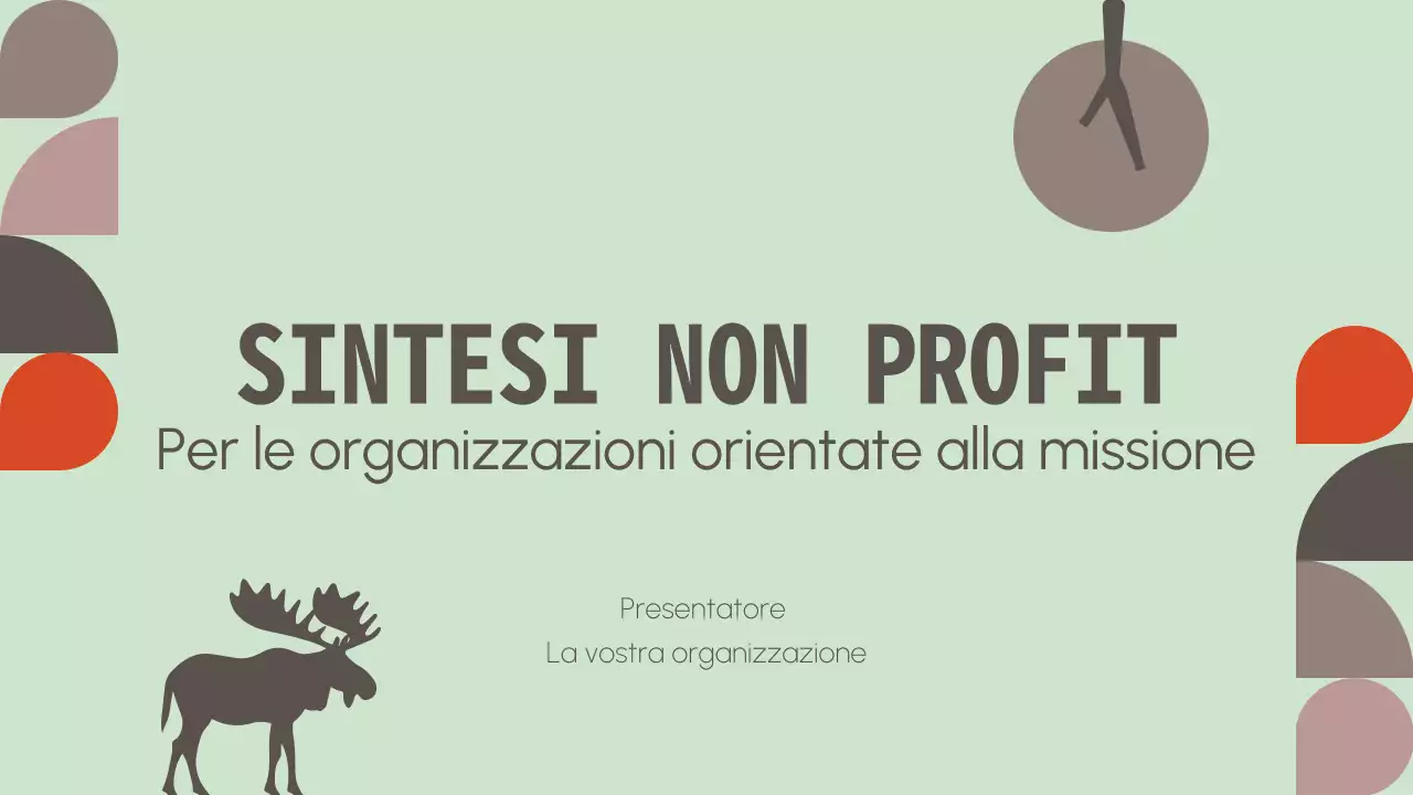 Presentazione minimalista della protezione della fauna selvatica senza scopo di lucro