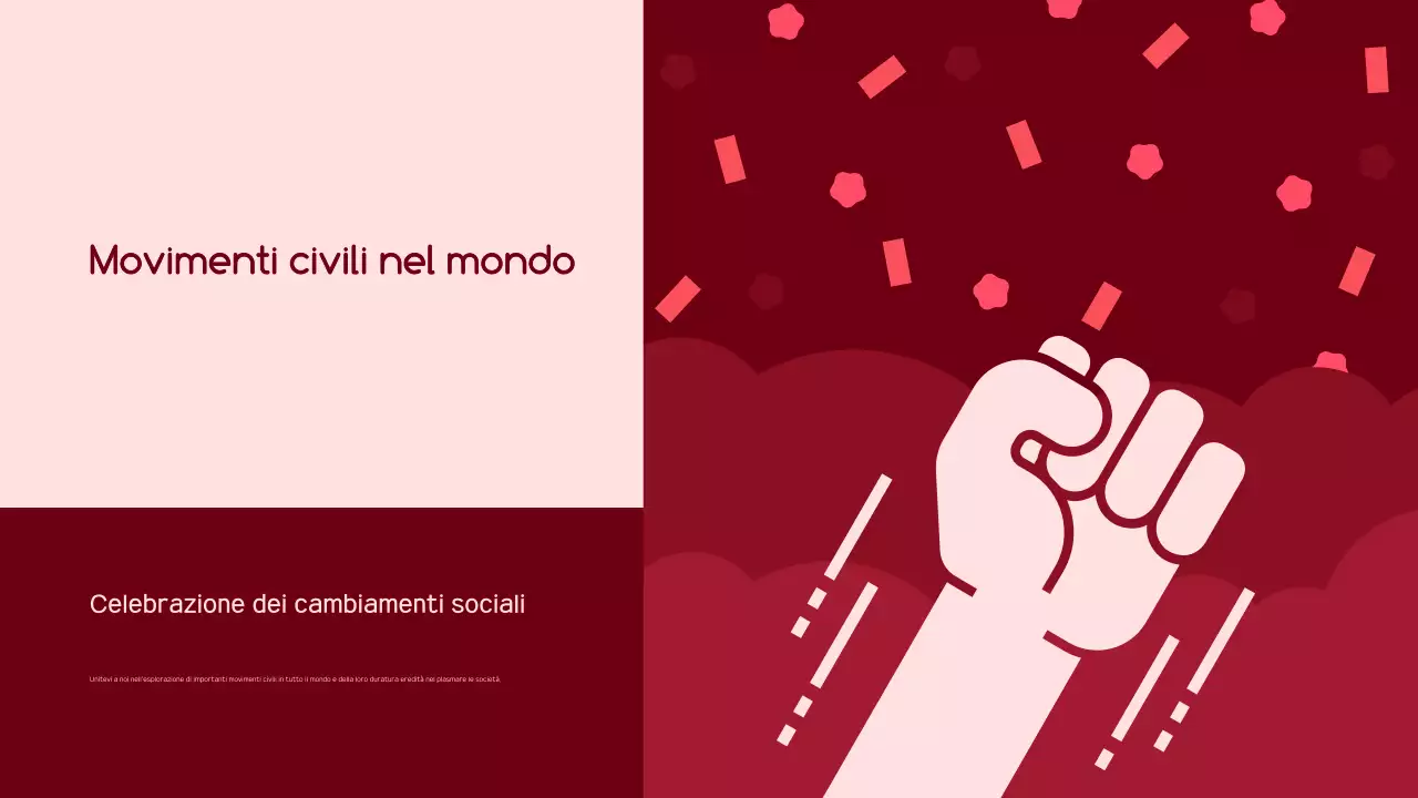 annuncio di attivismo rosso moderno