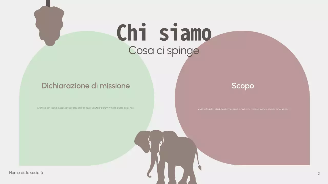 Presentazione minimalista della protezione della fauna selvatica senza scopo di lucro