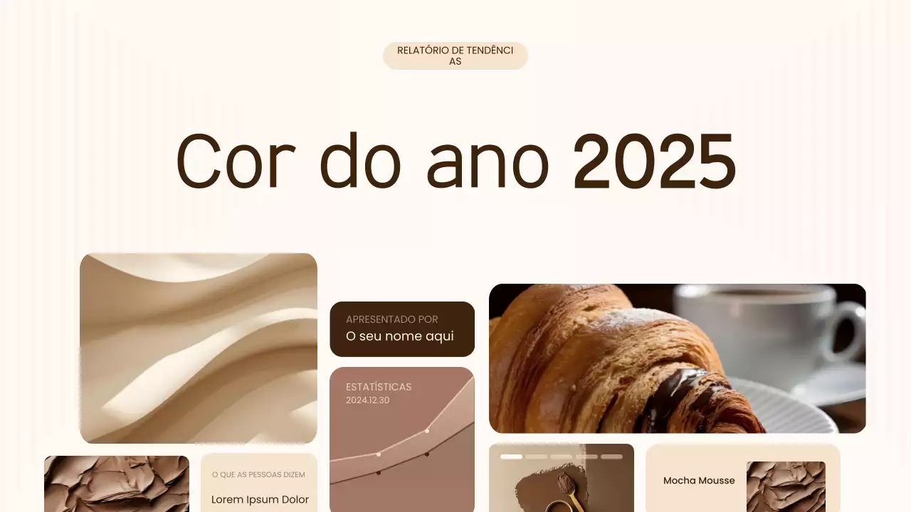 documento de relatório de tendências modernas bege