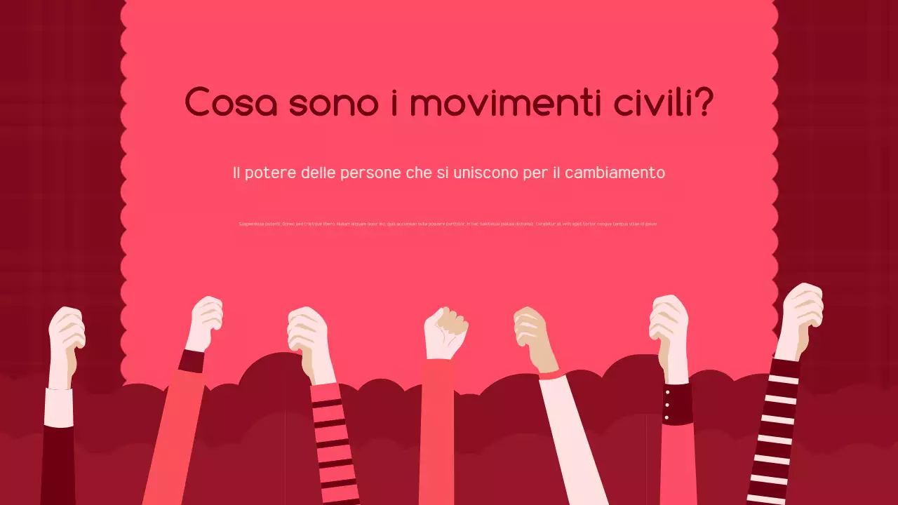 annuncio di attivismo rosso moderno