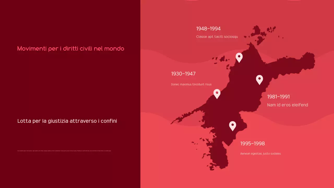 annuncio di attivismo rosso moderno