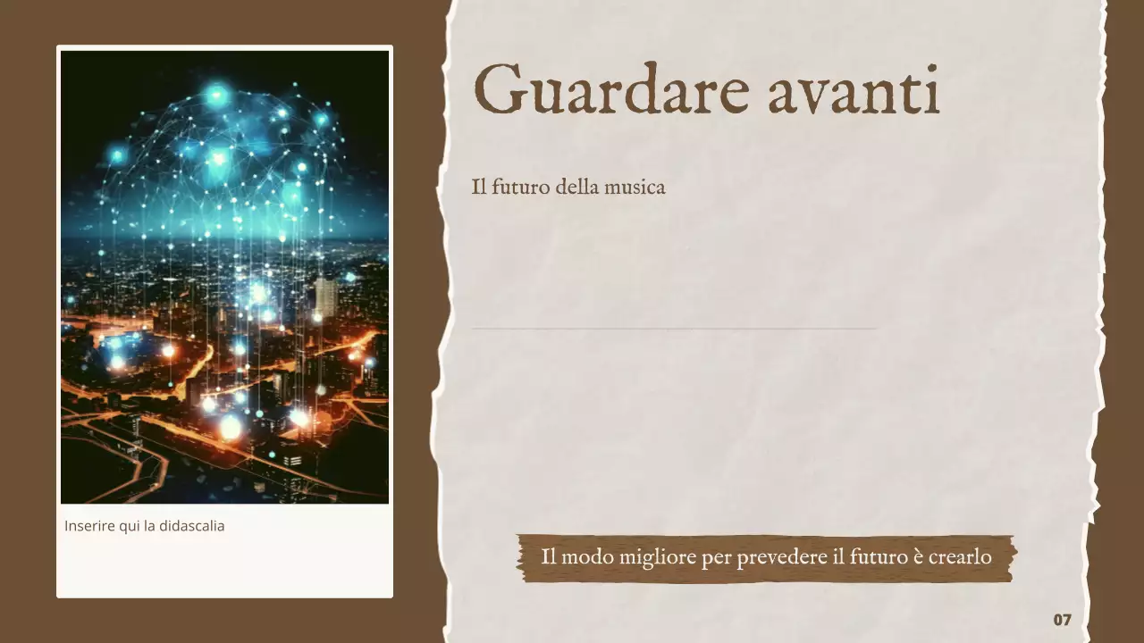 Storia della musica vintage marrone