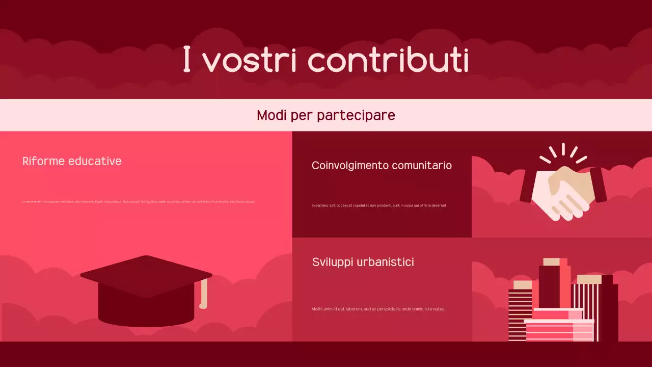 annuncio di attivismo rosso moderno