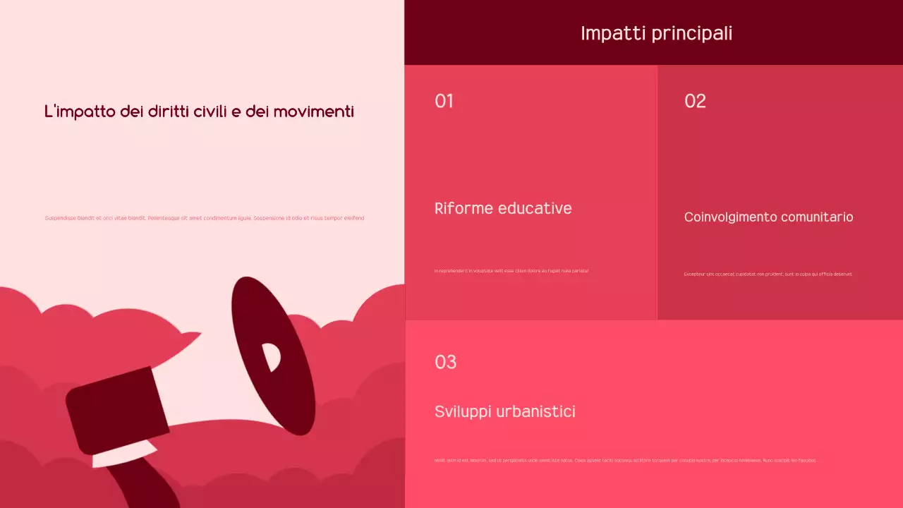 annuncio di attivismo rosso moderno