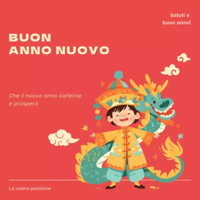 biglietto di capodanno culturale rosso