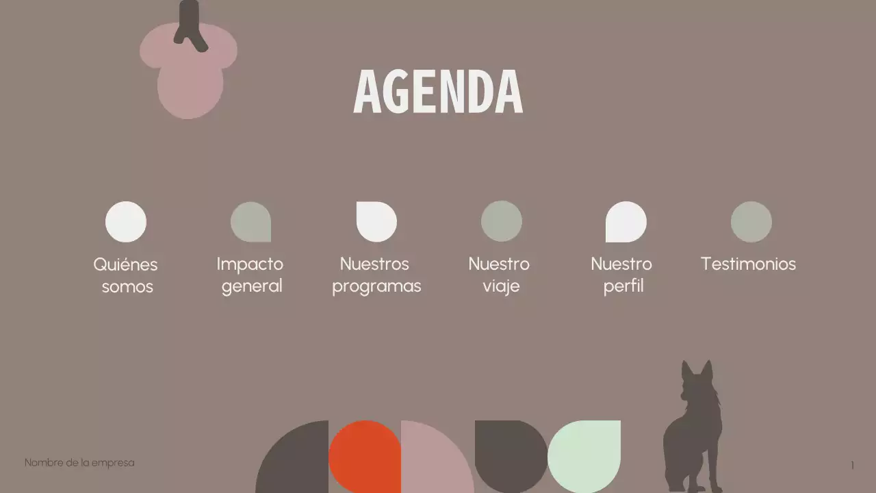 Presentación minimalista de una organización sin ánimo de lucro para la protección de la naturaleza