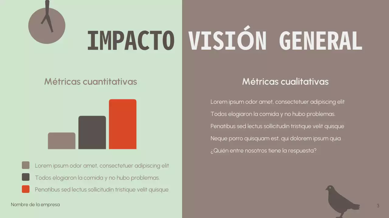 Presentación minimalista de una organización sin ánimo de lucro para la protección de la naturaleza