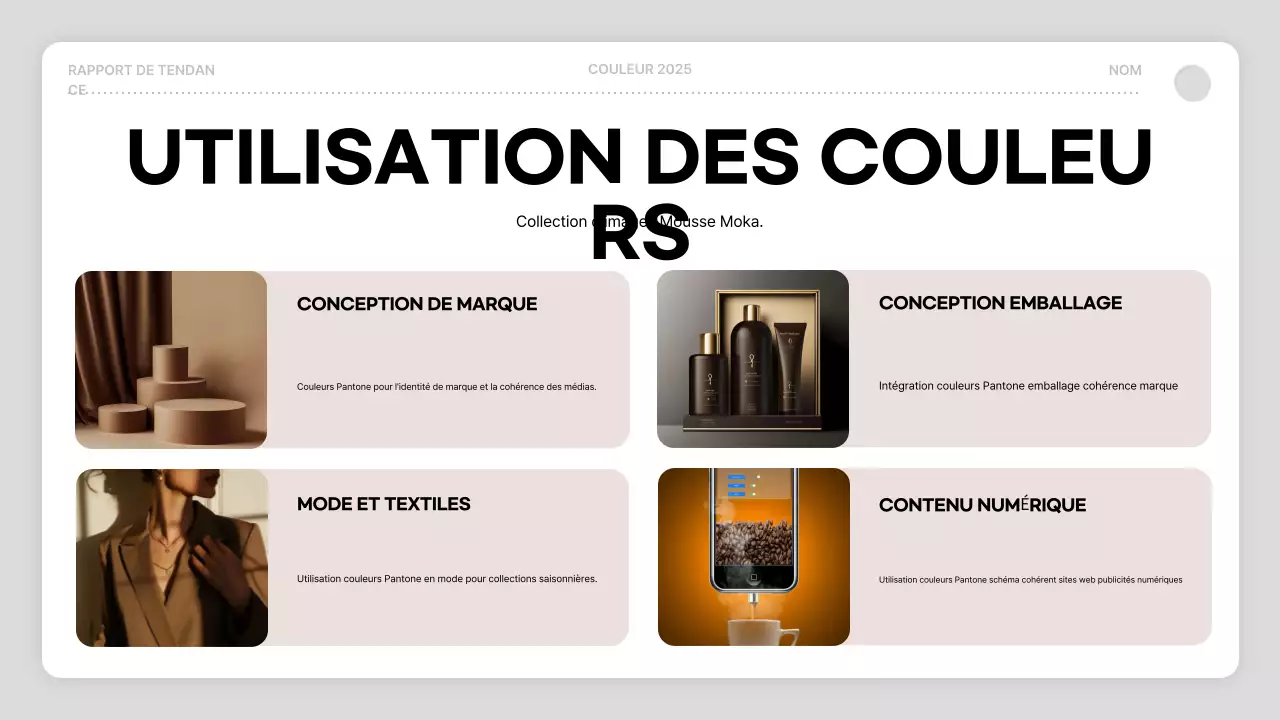 rapport sur les couleurs marron modernes