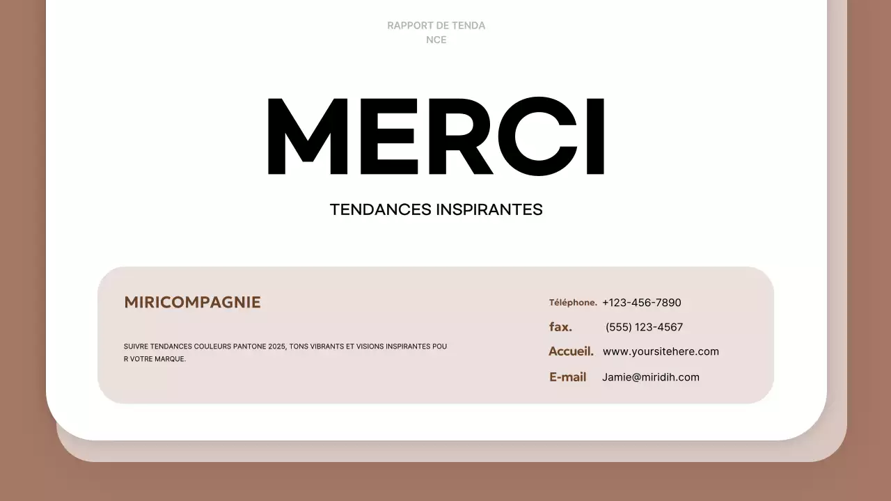 rapport sur les couleurs marron modernes