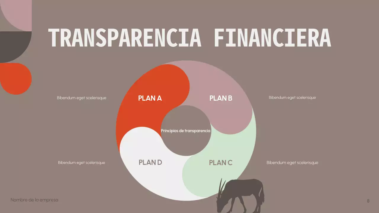 Presentación minimalista de una organización sin ánimo de lucro para la protección de la naturaleza
