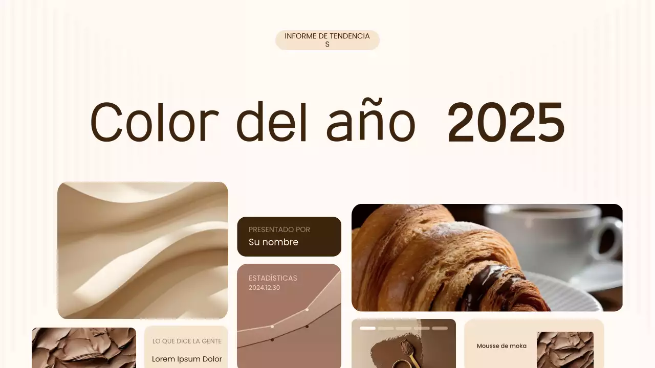 beige moderno informe de tendencias documento