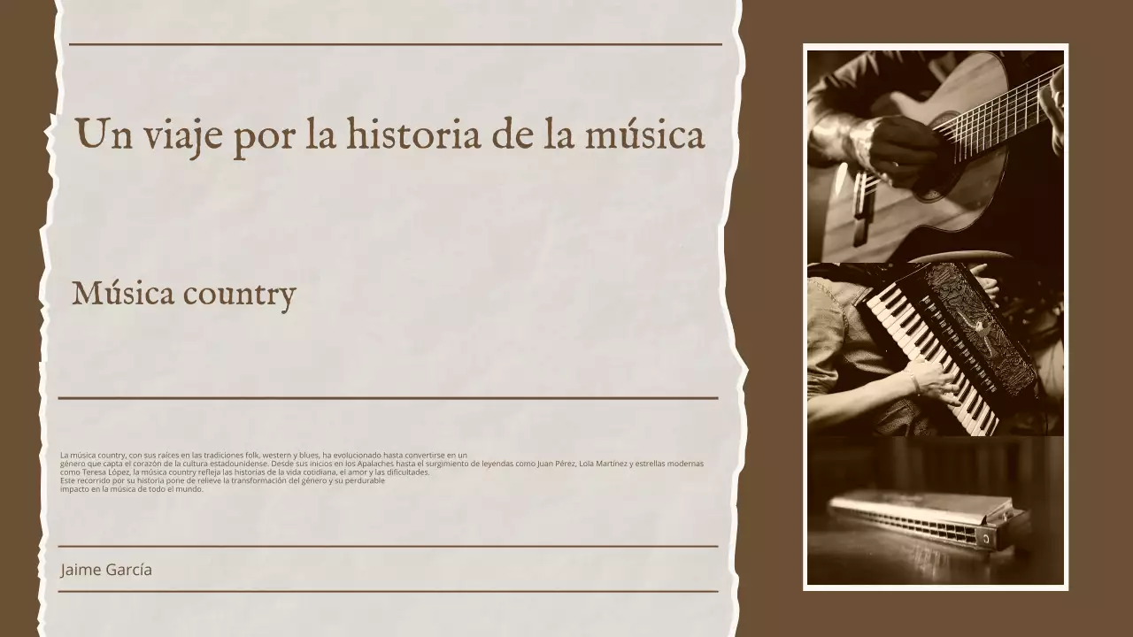 Brown Vintage Music Historia