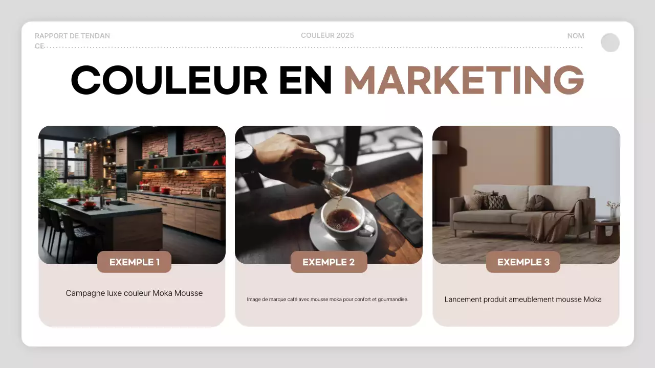 rapport sur les couleurs marron modernes