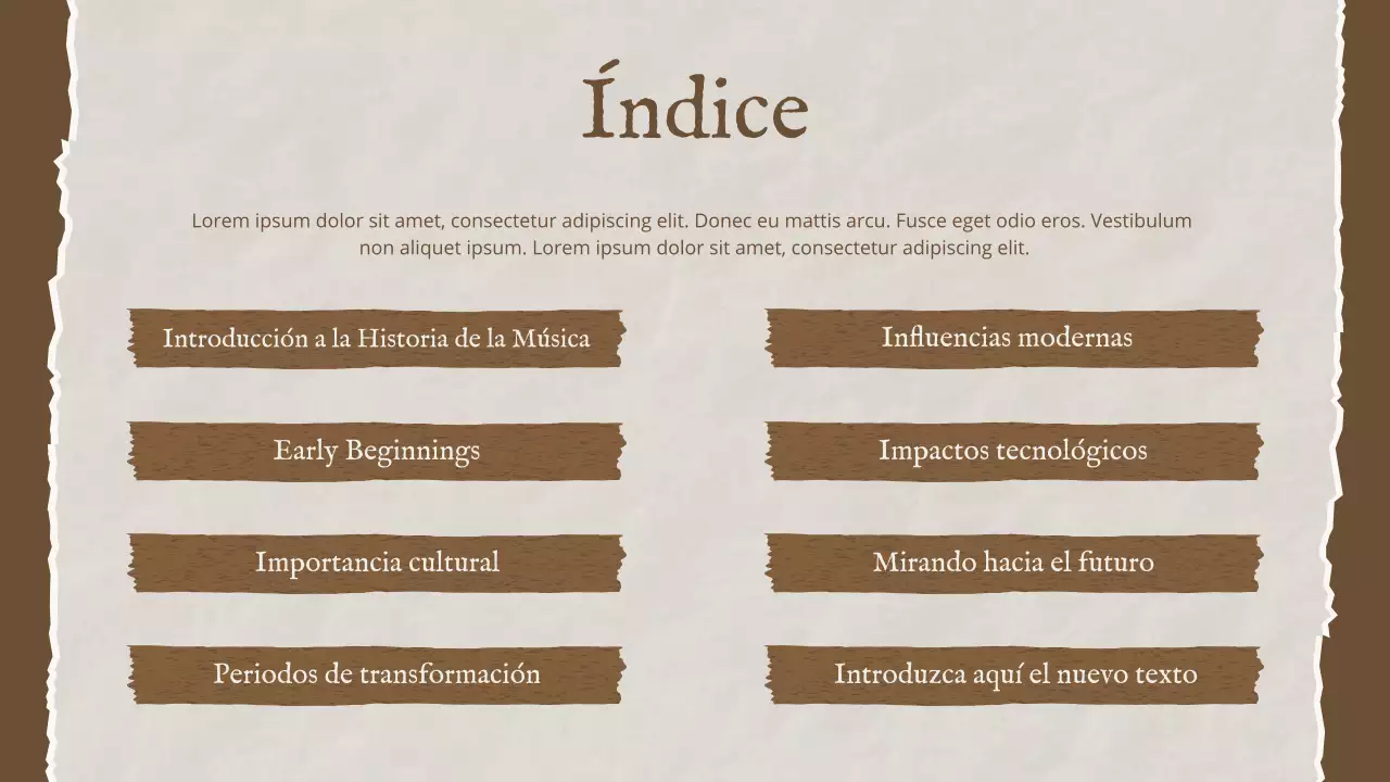 Brown Vintage Music Historia