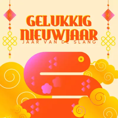 Traditionele nieuwjaarsposter