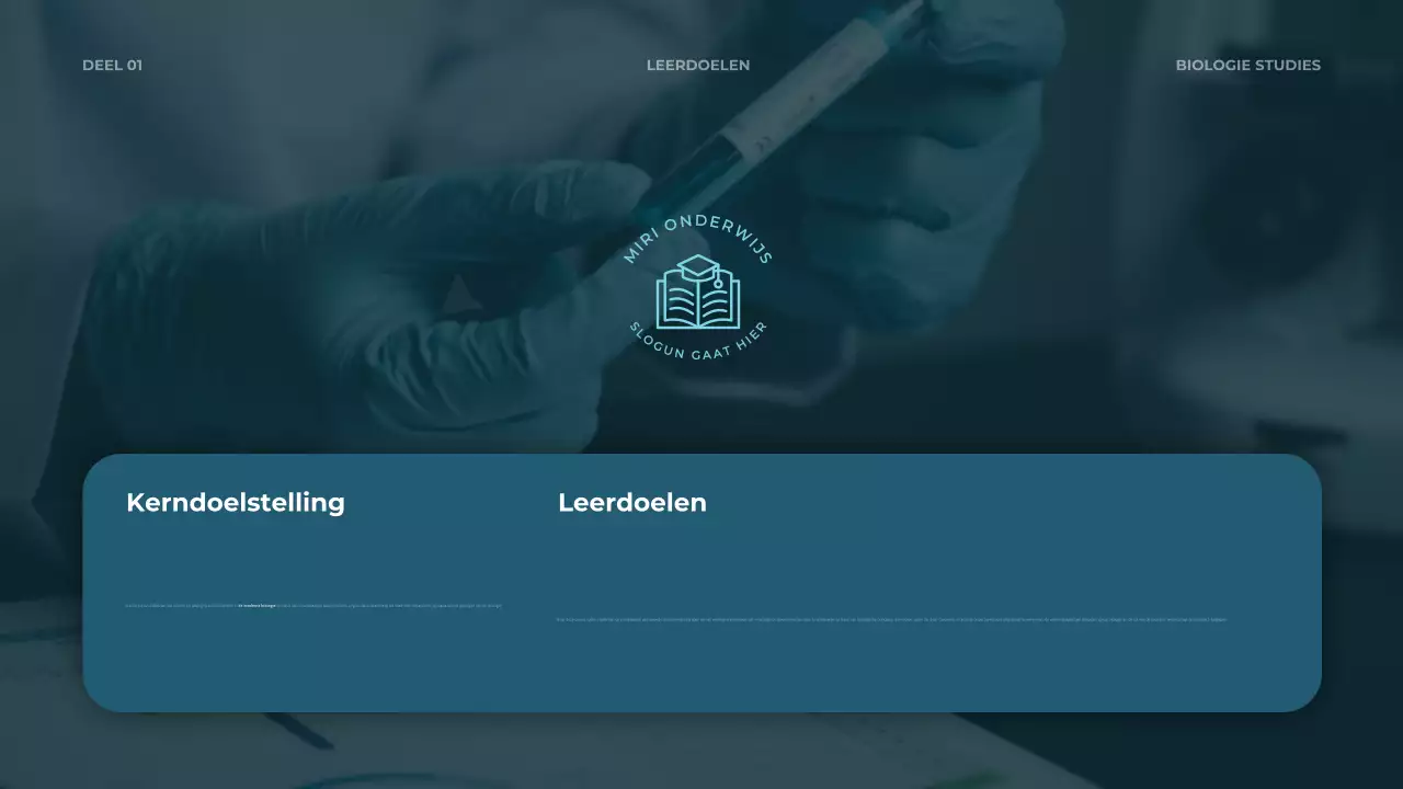 teal moderne biologie cursus certificaat