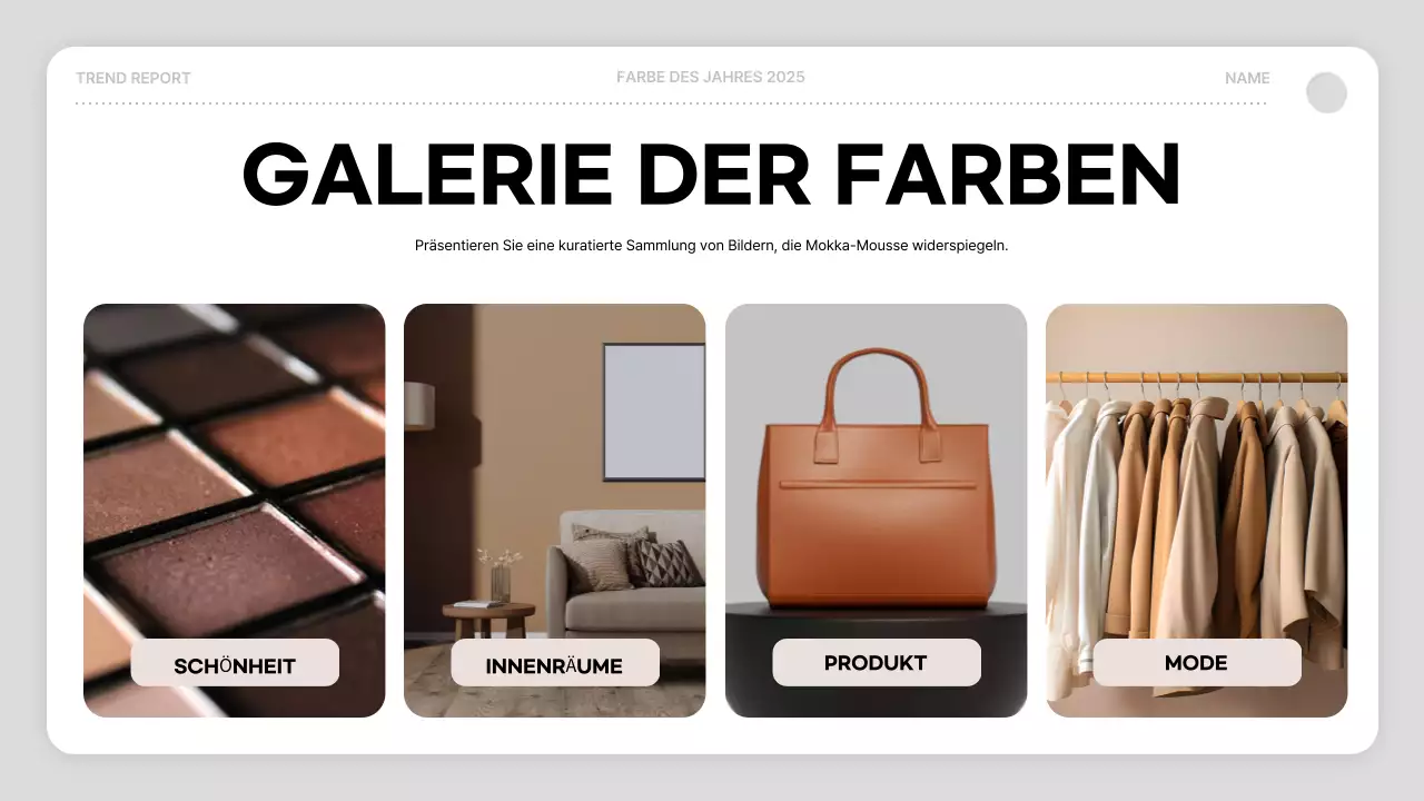 Braun moderne Farbe Bericht