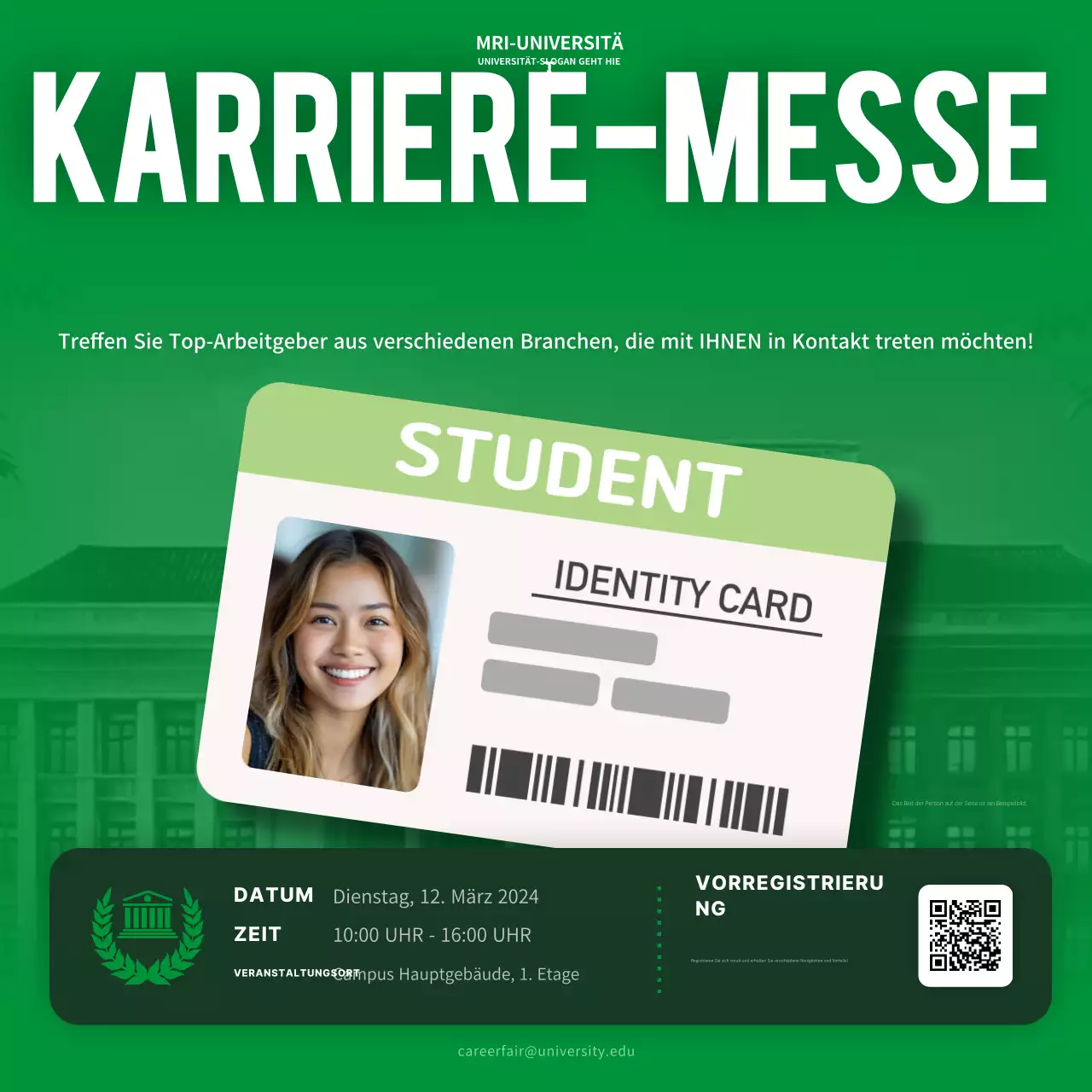 green modern career event