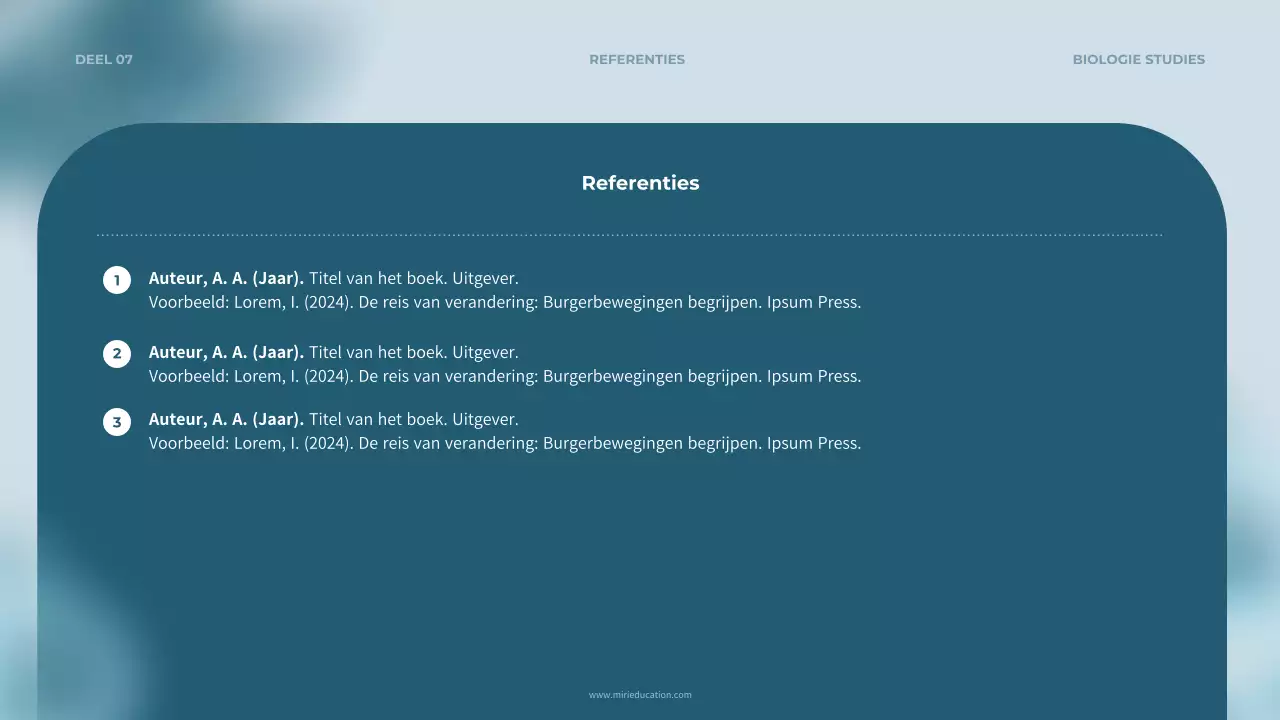 teal moderne biologie cursus certificaat