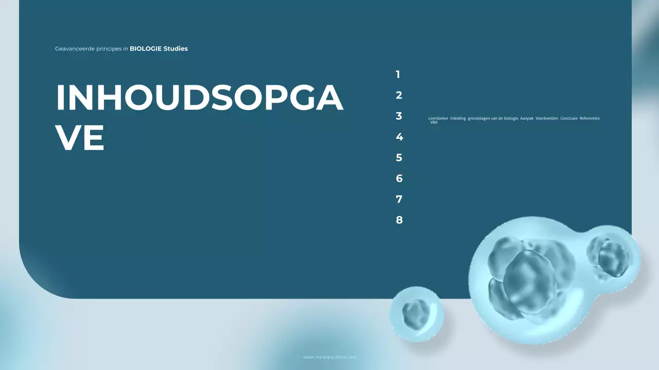 teal moderne biologie cursus certificaat