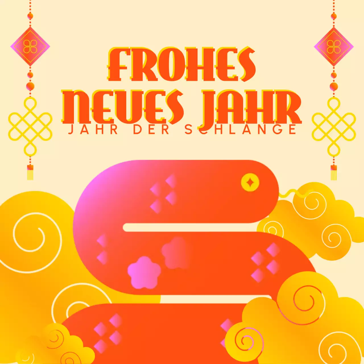 Traditionelles Neujahrsposter