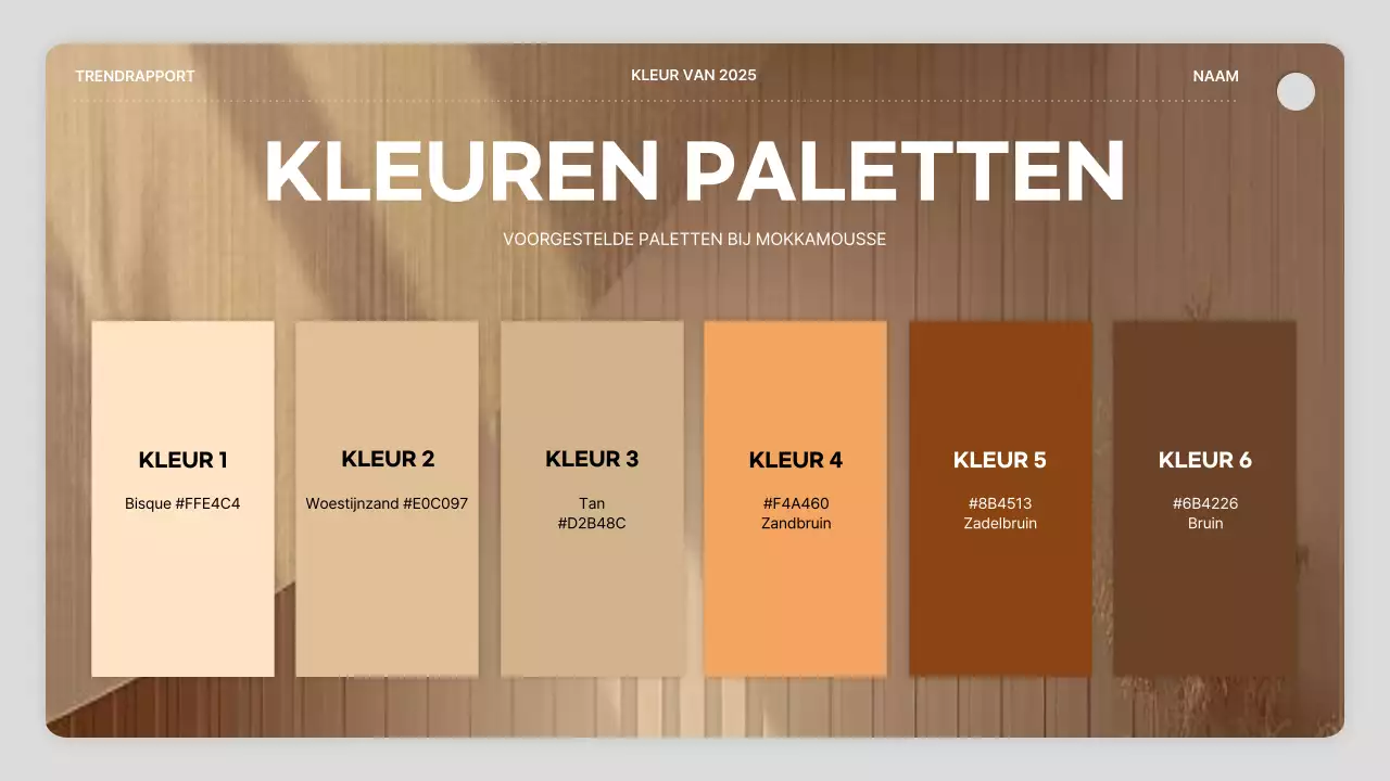 bruin modern kleurrapport