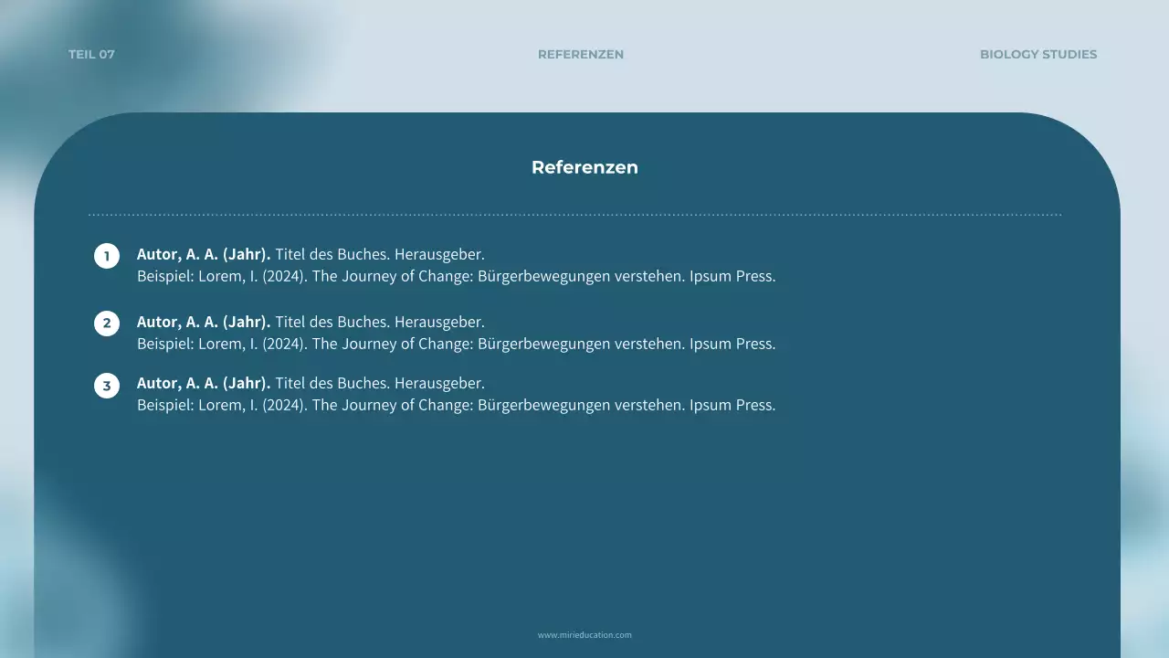 teal modern biology Kurszertifikat