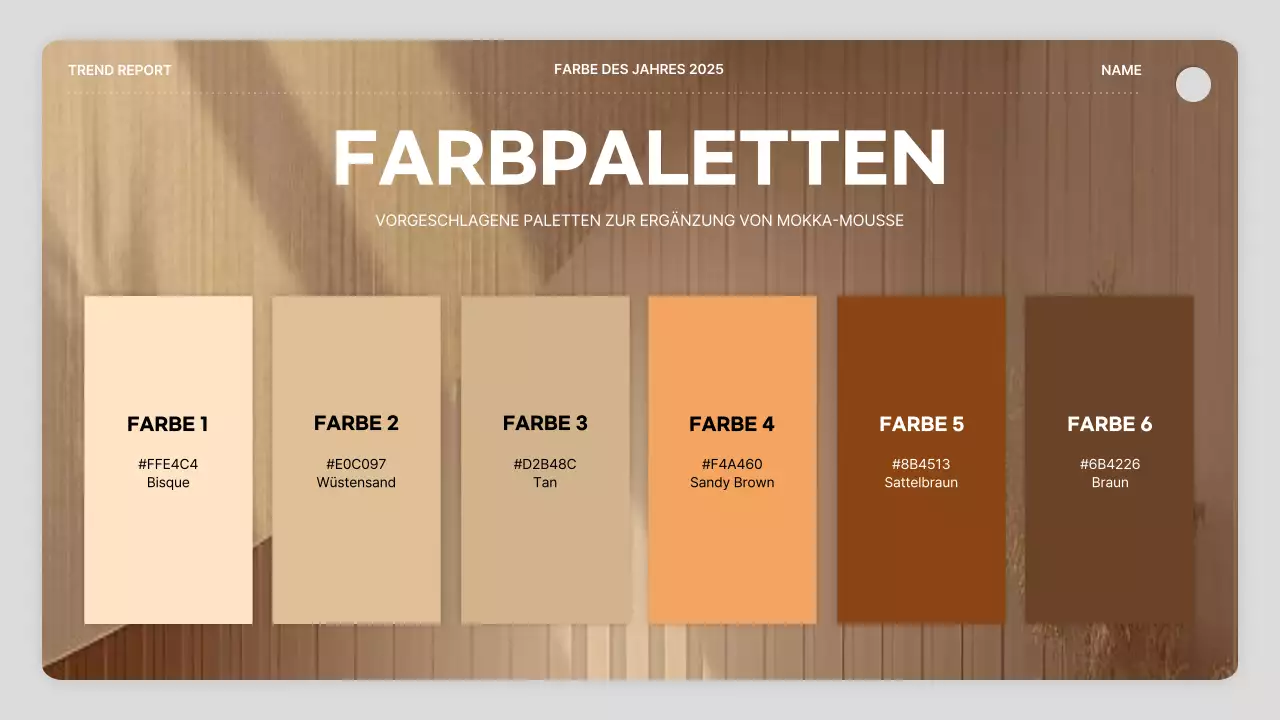 Braun moderne Farbe Bericht