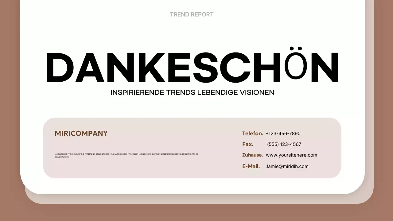 Braun moderne Farbe Bericht