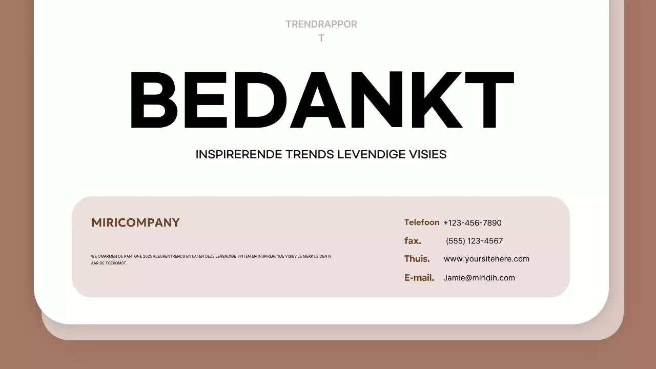 bruin modern kleurrapport