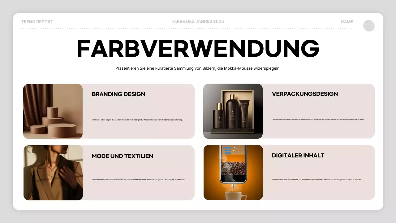 Braun moderne Farbe Bericht