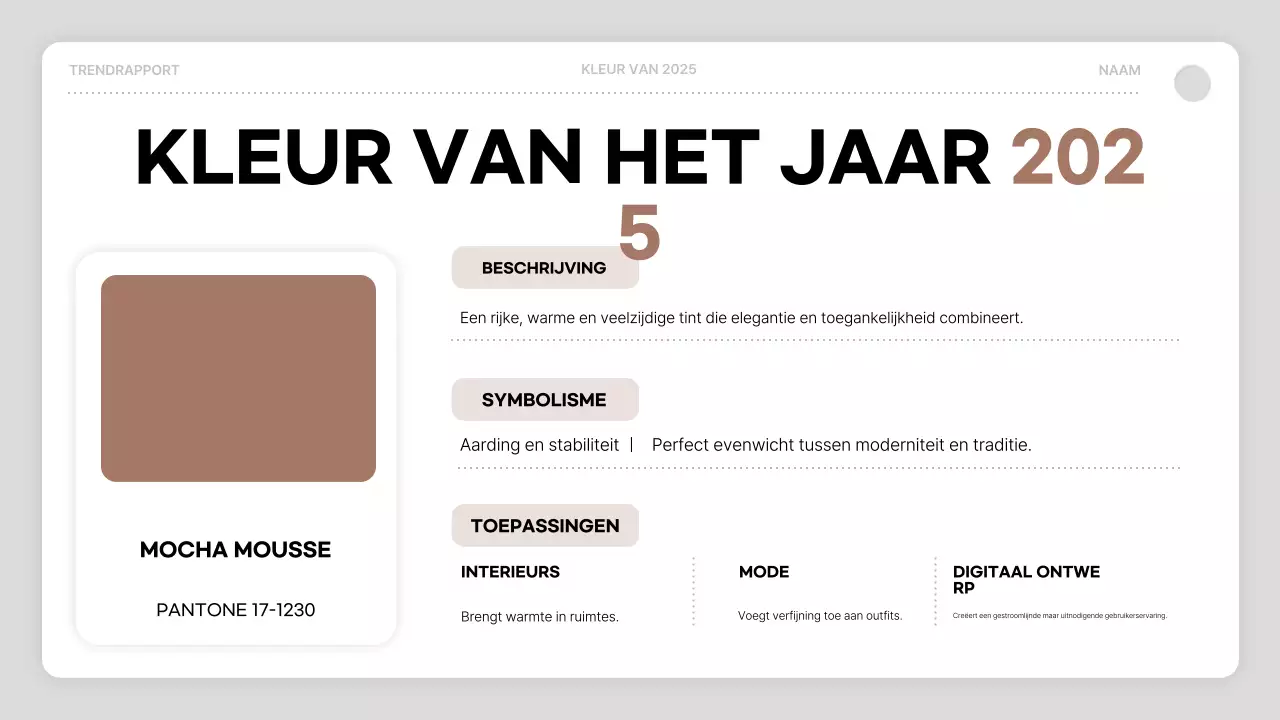 bruin modern kleurrapport