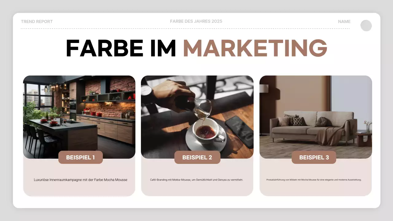 Braun moderne Farbe Bericht