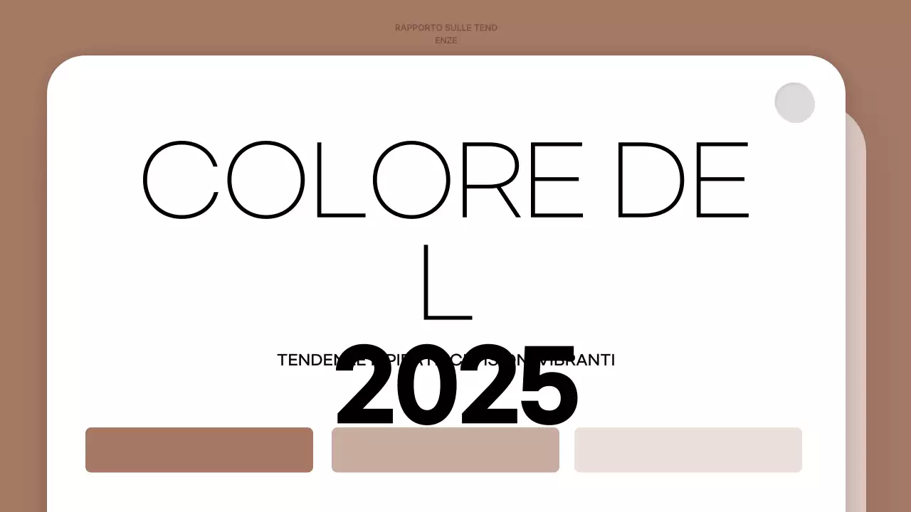 relazione sui colori moderni del marrone