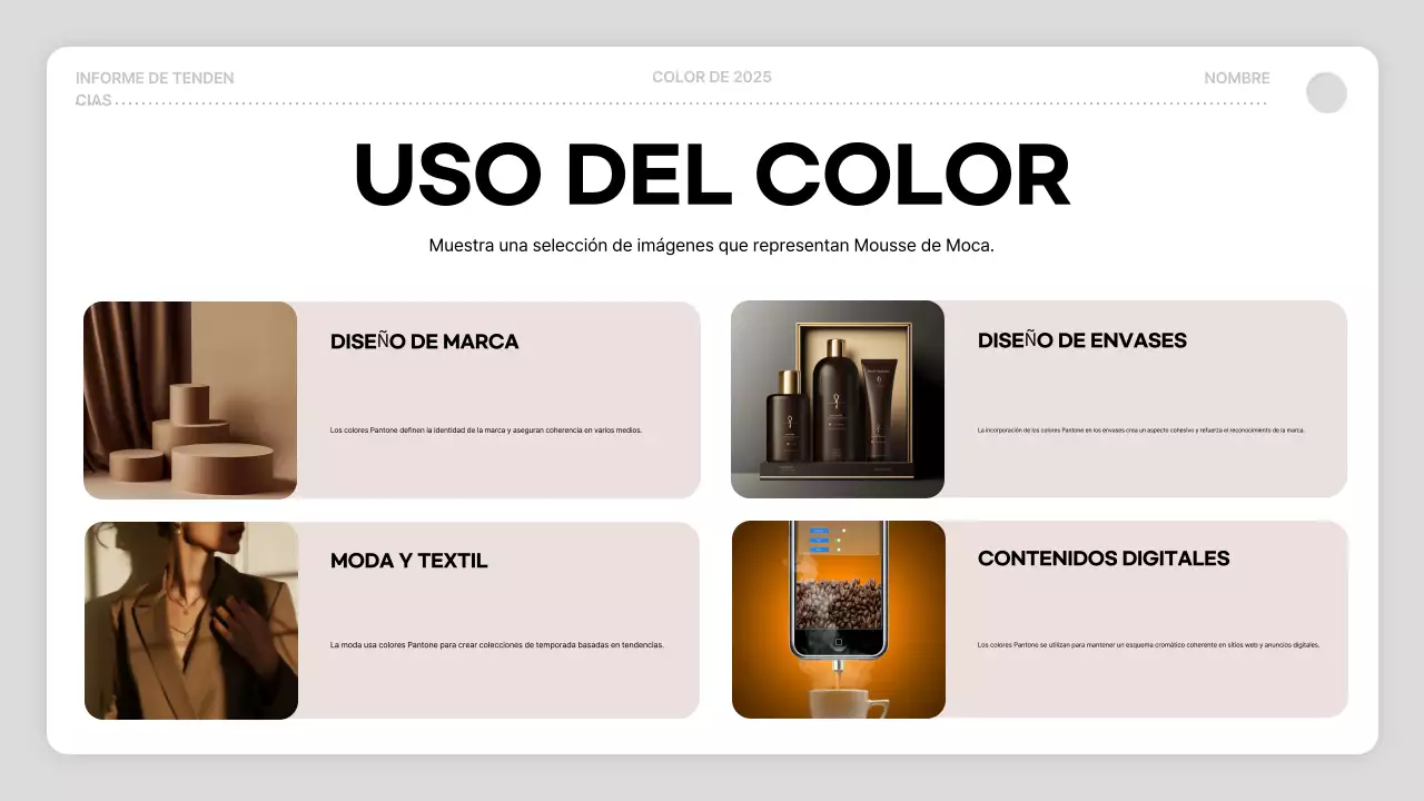 informe de color moderno marrón