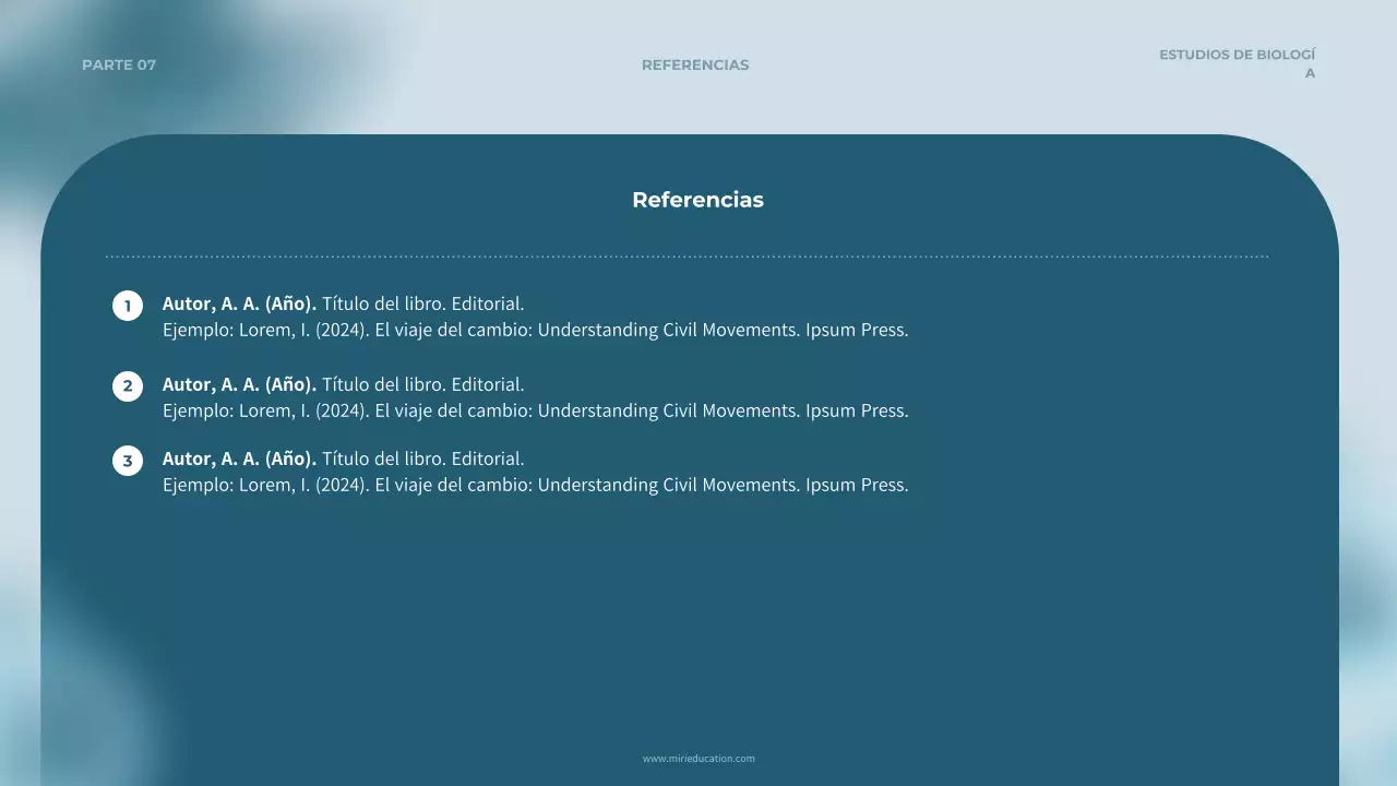 certificado del curso de biología moderna teal