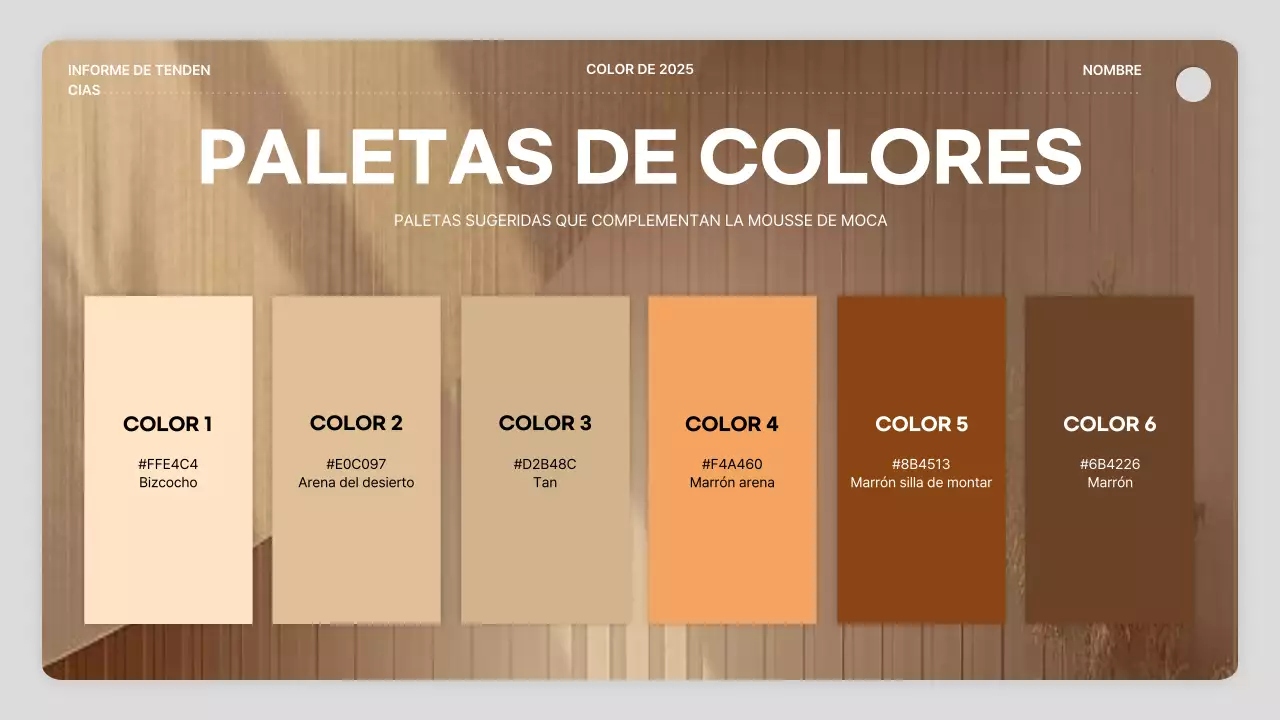 informe de color moderno marrón