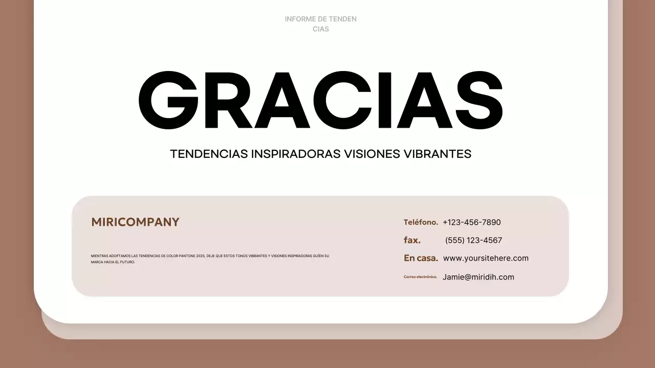 informe de color moderno marrón