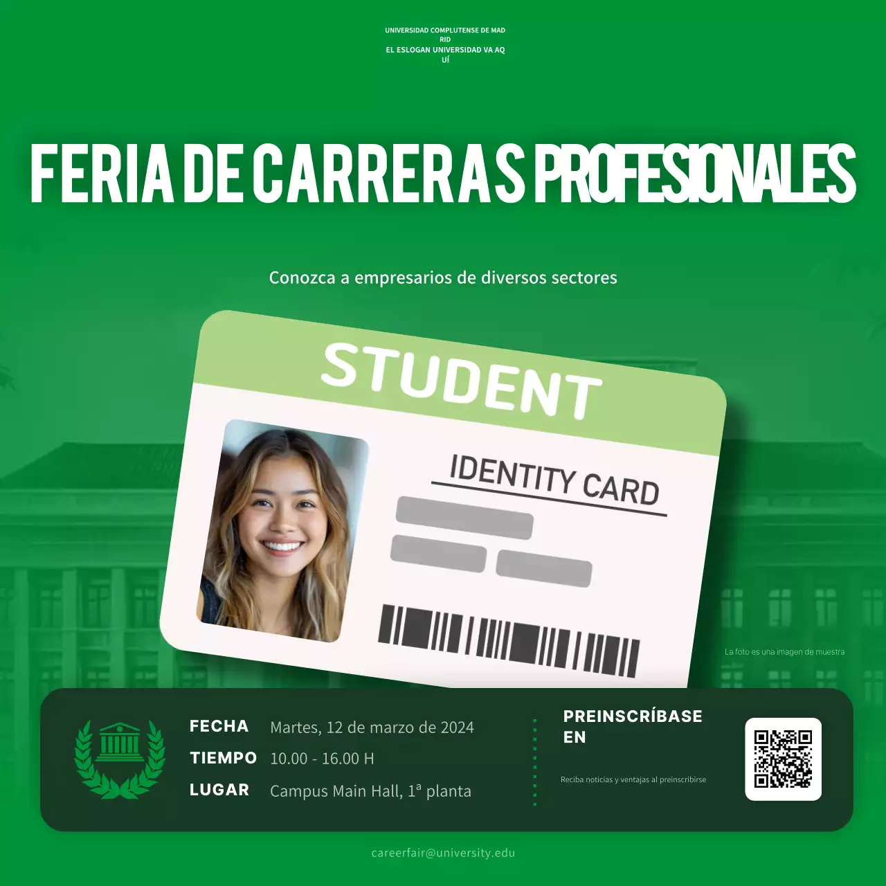 green modern career event