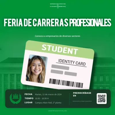 green modern career event