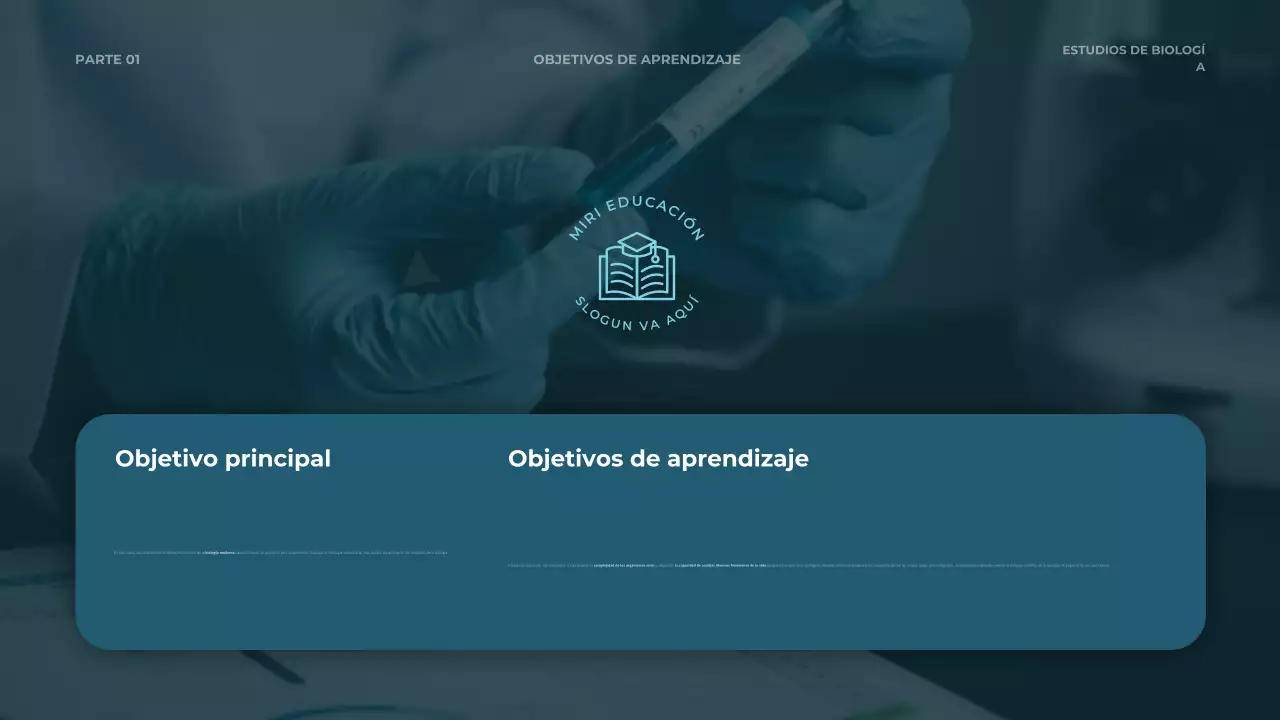 certificado del curso de biología moderna teal