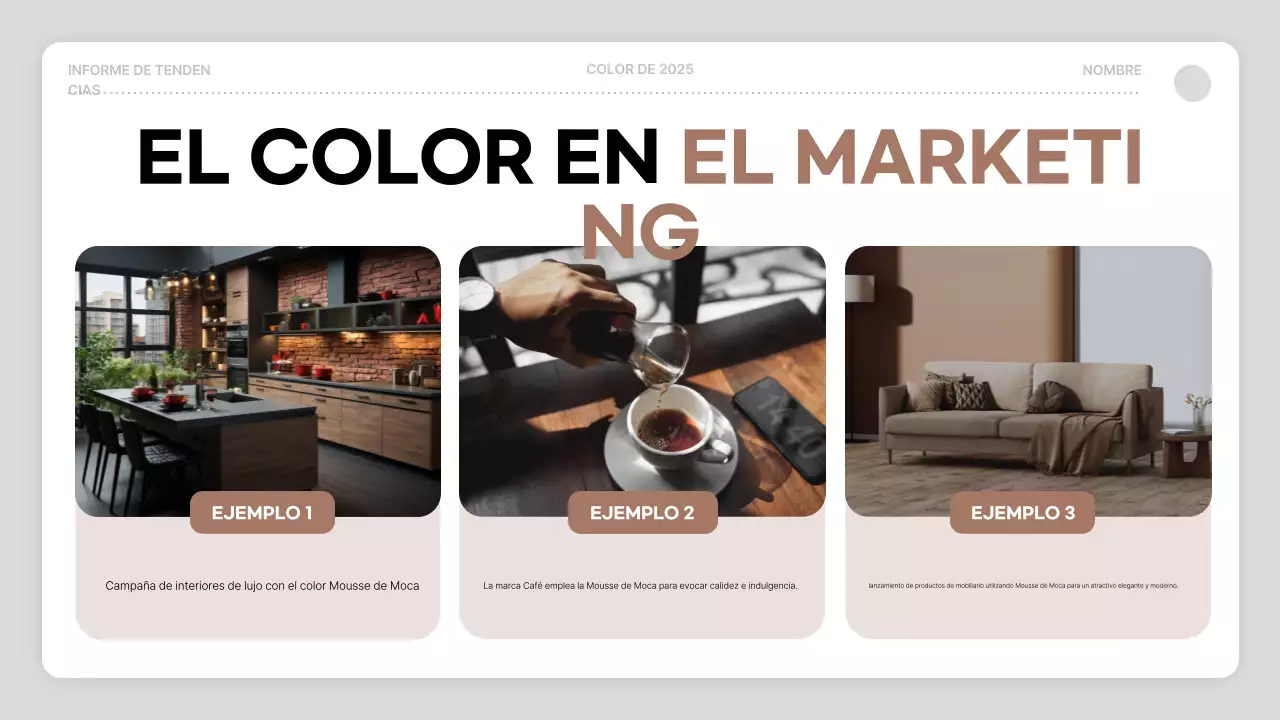 informe de color moderno marrón