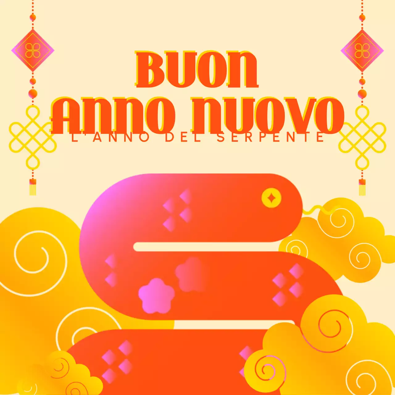 Poster tradizionale di Capodanno